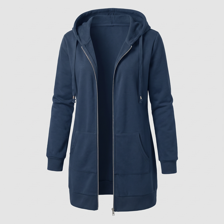 ROSAMUND COSY ZIP HOODIE COAT