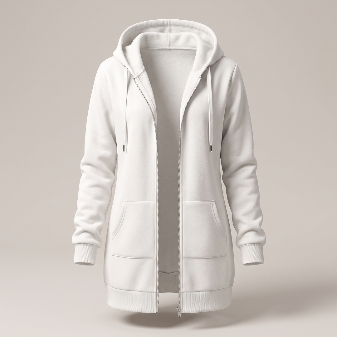 ROSAMUND COSY ZIP HOODIE COAT