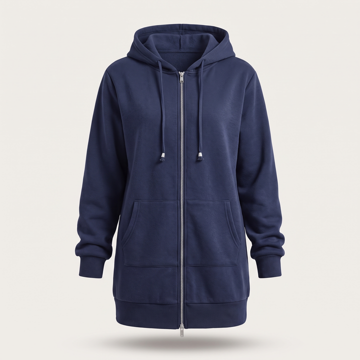 ROSAMUND COSY ZIP HOODIE COAT