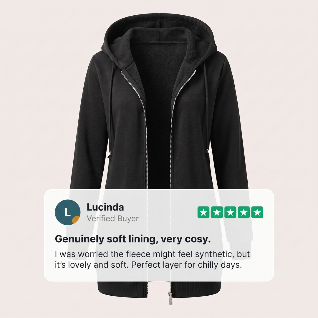 ROSAMUND COSY ZIP HOODIE COAT