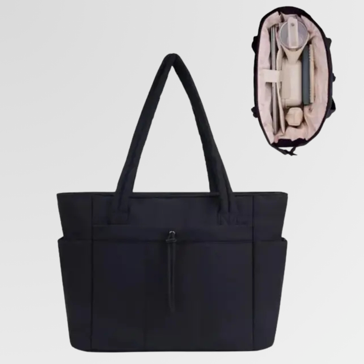 VEJA™ - Women’s Insulated Puffer Tote Bag Laptop & Cup Holder Casual Work Bag