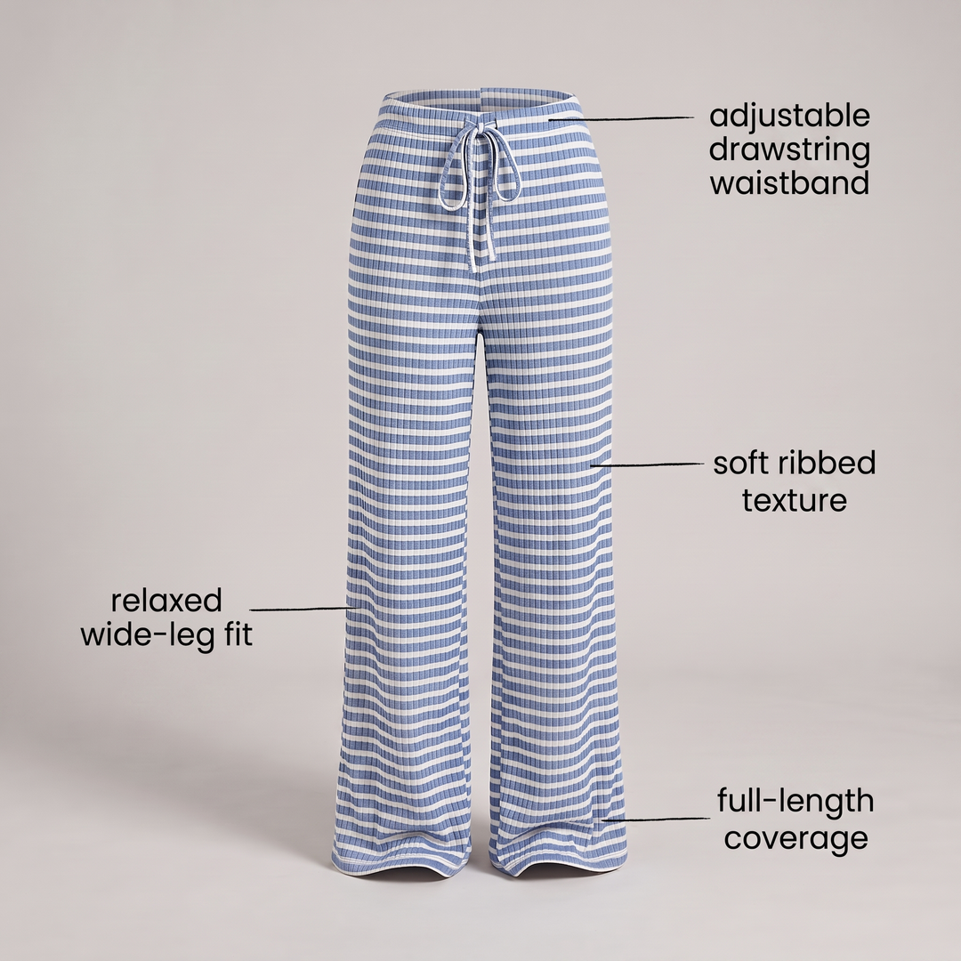 WINNIE RELAXED WIDE-LEG PYJAMA TROUSERS