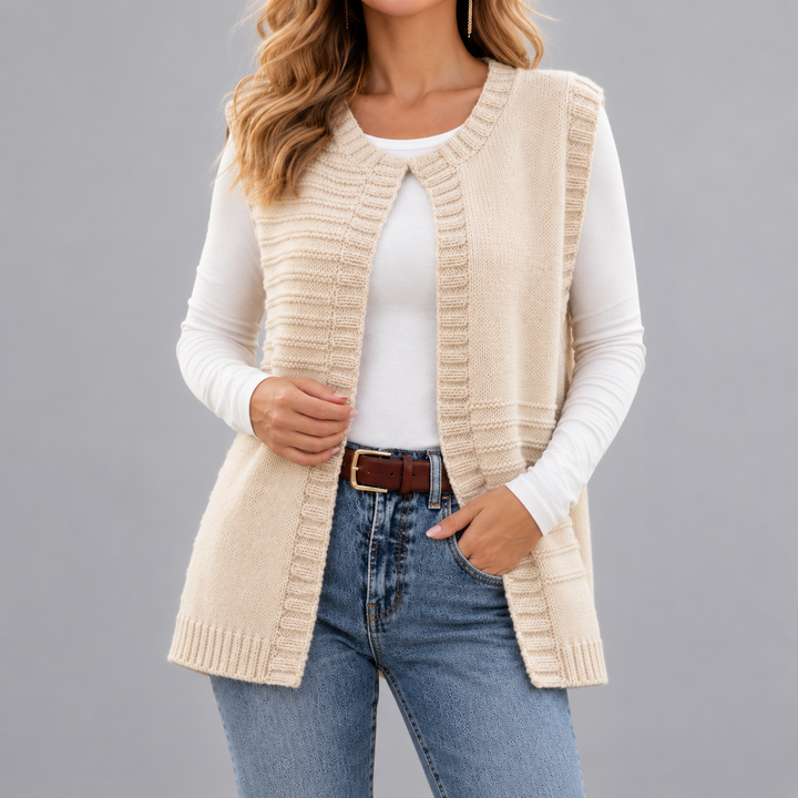 Comfy Cardi Vest Knitting Pattern