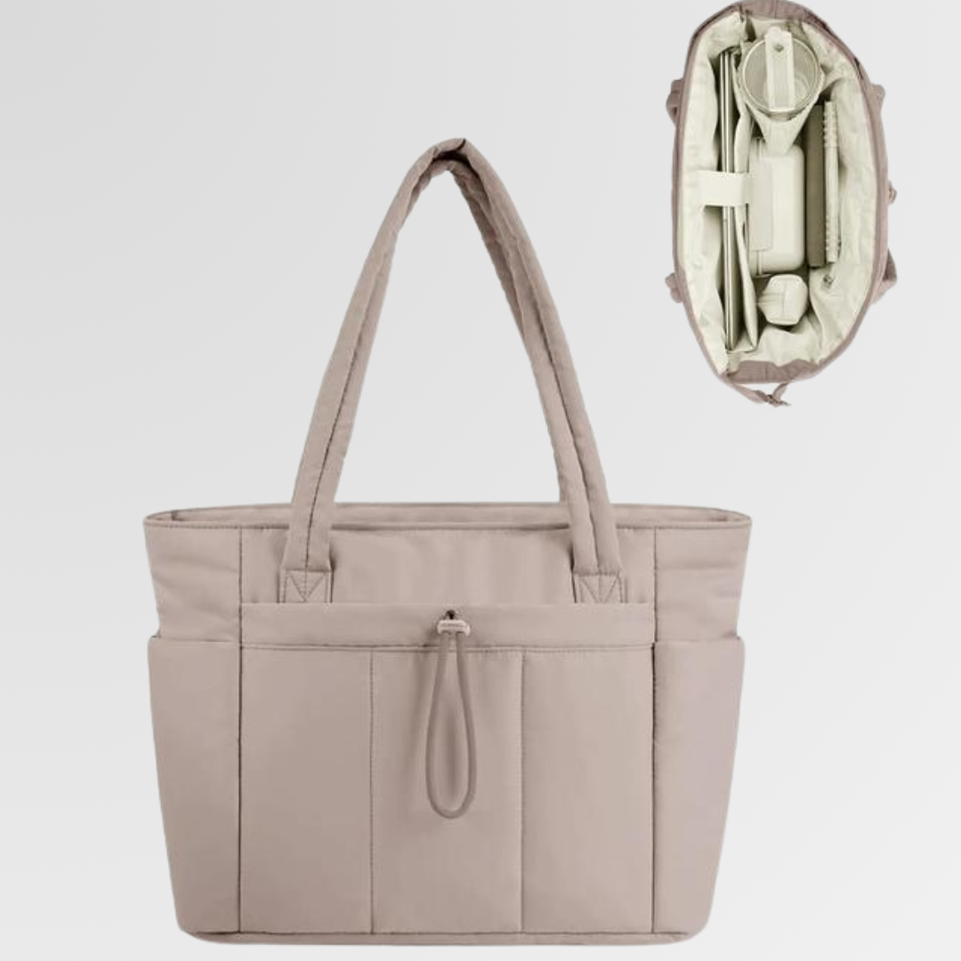 VEJA™ - Women’s Insulated Puffer Tote Bag Laptop & Cup Holder Casual Work Bag