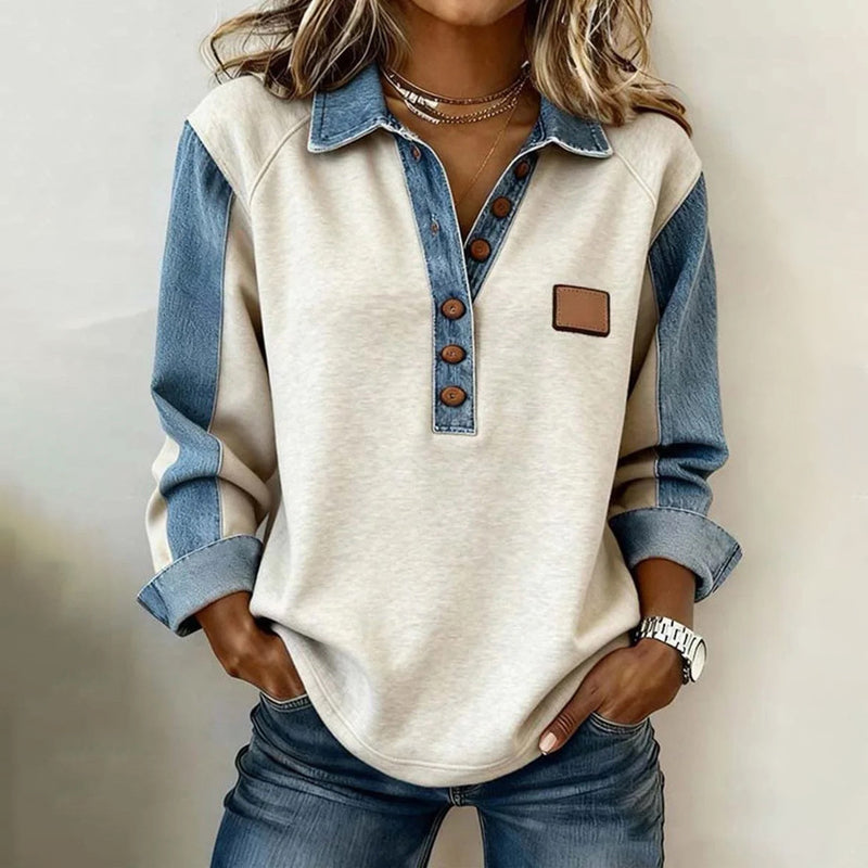 Carlota™ | Vintage Casual Long Sleeve Sweatshirt
