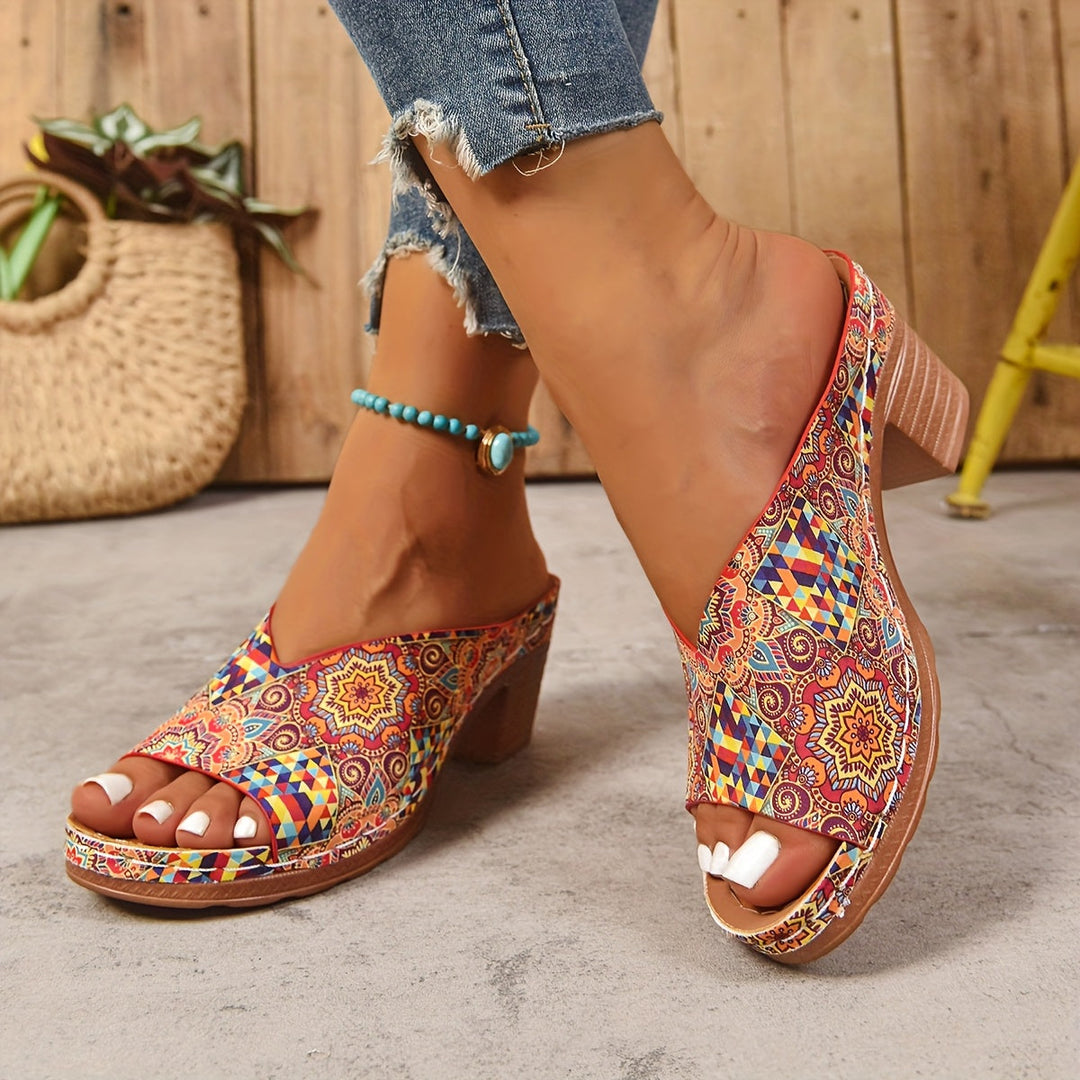 Aurora | High-Heel Slip-On Sandals