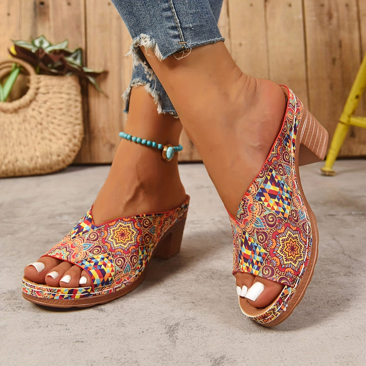 Aurora | High-Heel Slip-On Sandals