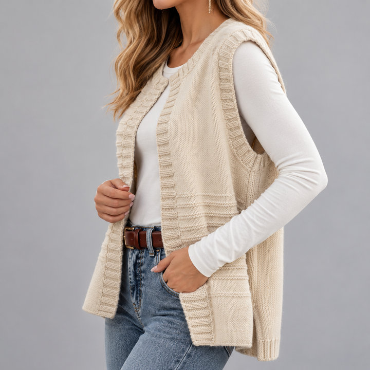 Comfy Cardi Vest Knitting Pattern