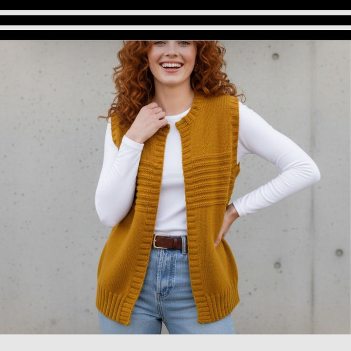 Comfy Cardi Vest Knitting Pattern