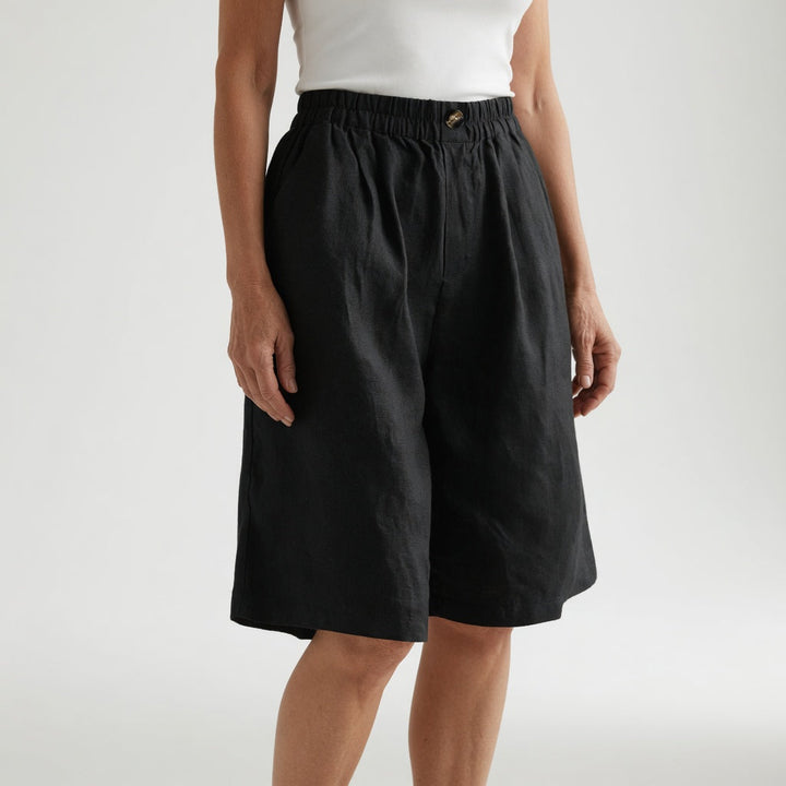 Wandeline™ | Comfortable Summer Natural Elastic Waist Wide Shorts