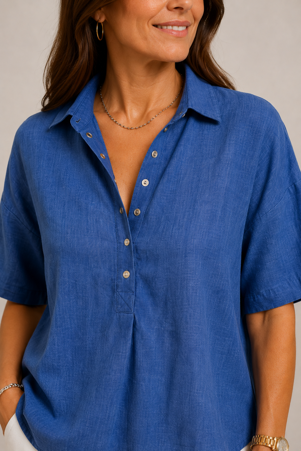 CHIC V-NECK BLOUSE FOR WOMEN
