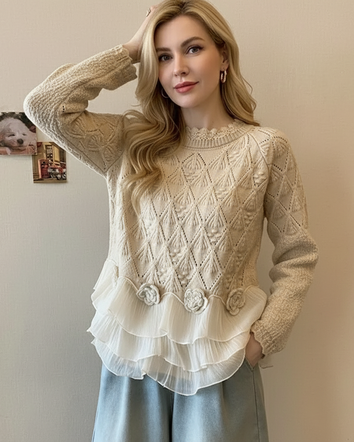 Ruvella | Elegant Ruffle Sweater
