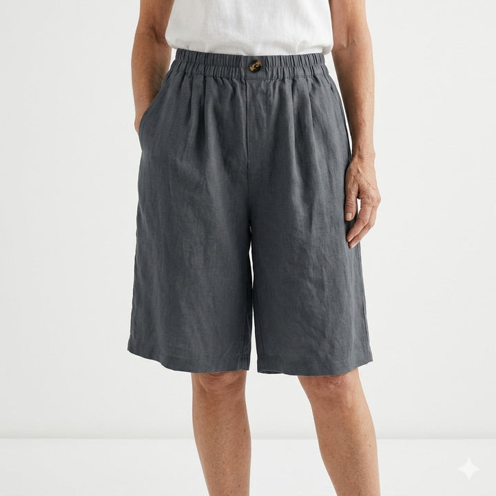 Wandeline™ | Comfortable Summer Natural Elastic Waist Wide Shorts