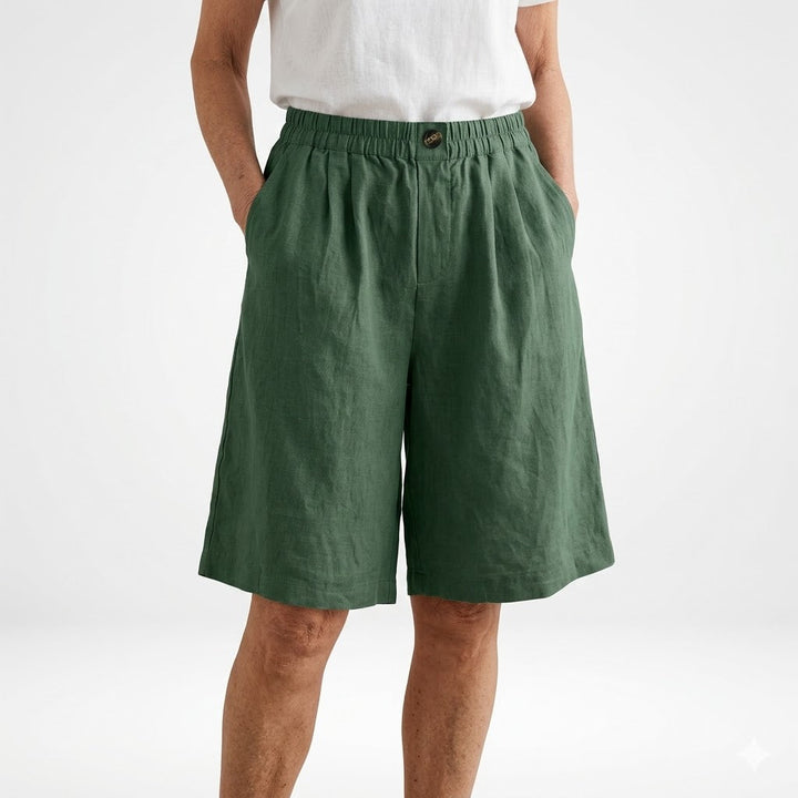 Wandeline™ | Comfortable Summer Natural Elastic Waist Wide Shorts