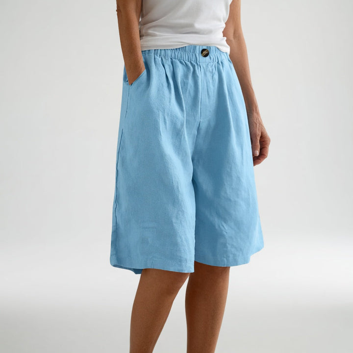 Wandeline™ | Comfortable Summer Natural Elastic Waist Wide Shorts