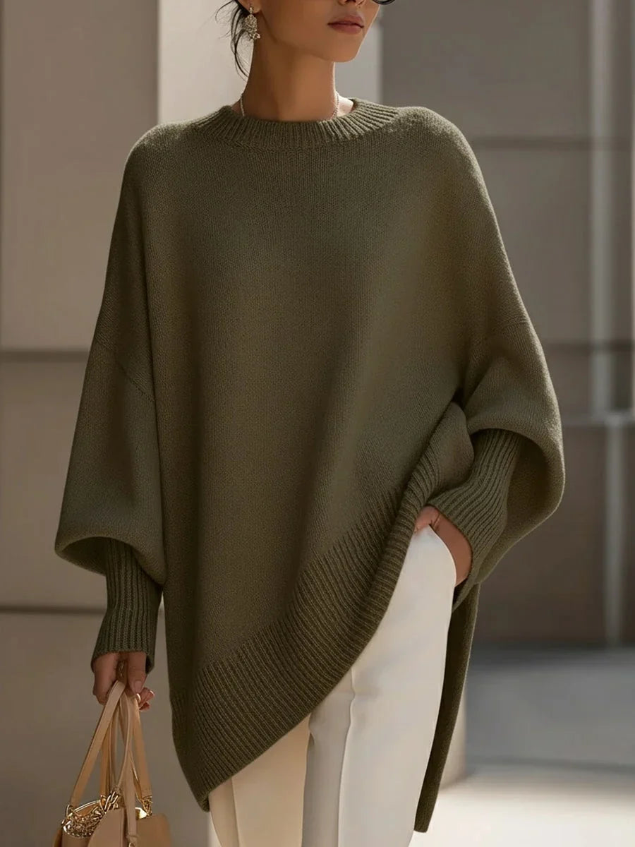 ISOLDE | OVERSIZED DRAPED KNIT SWEATER