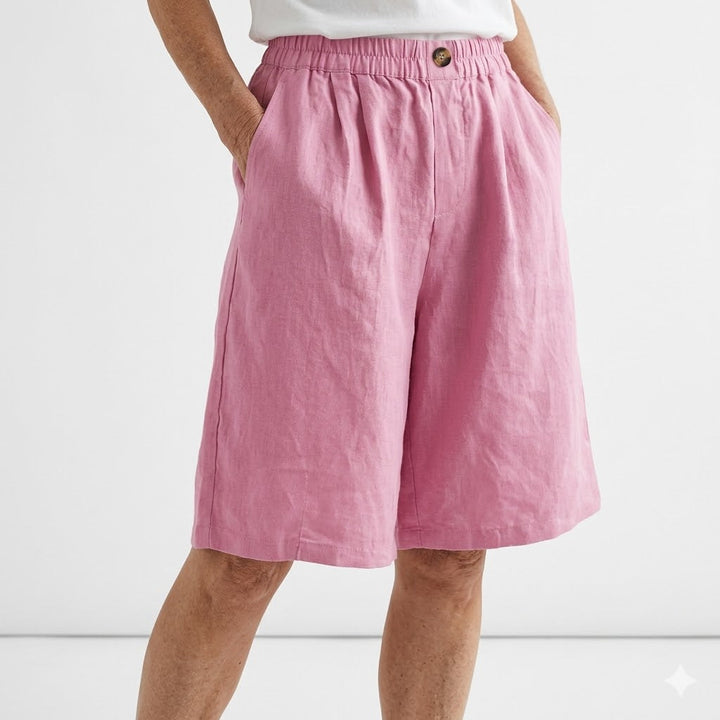 Wandeline™ | Comfortable Summer Natural Elastic Waist Wide Shorts