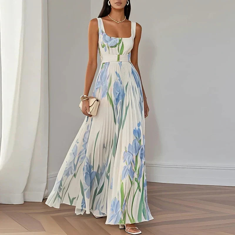 Rosalie | Long Floral Dress A-Line Cut