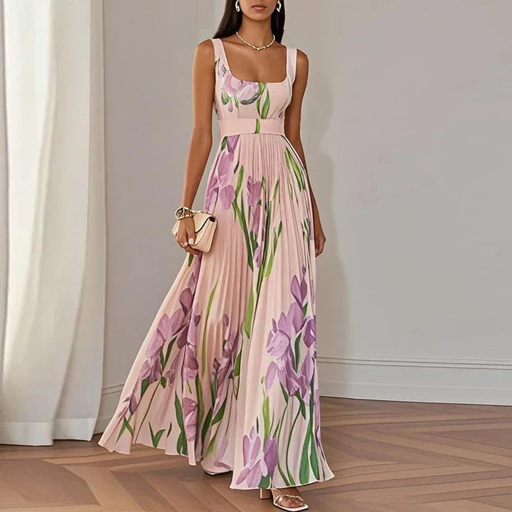 Rosalie | Long Floral Dress A-Line Cut