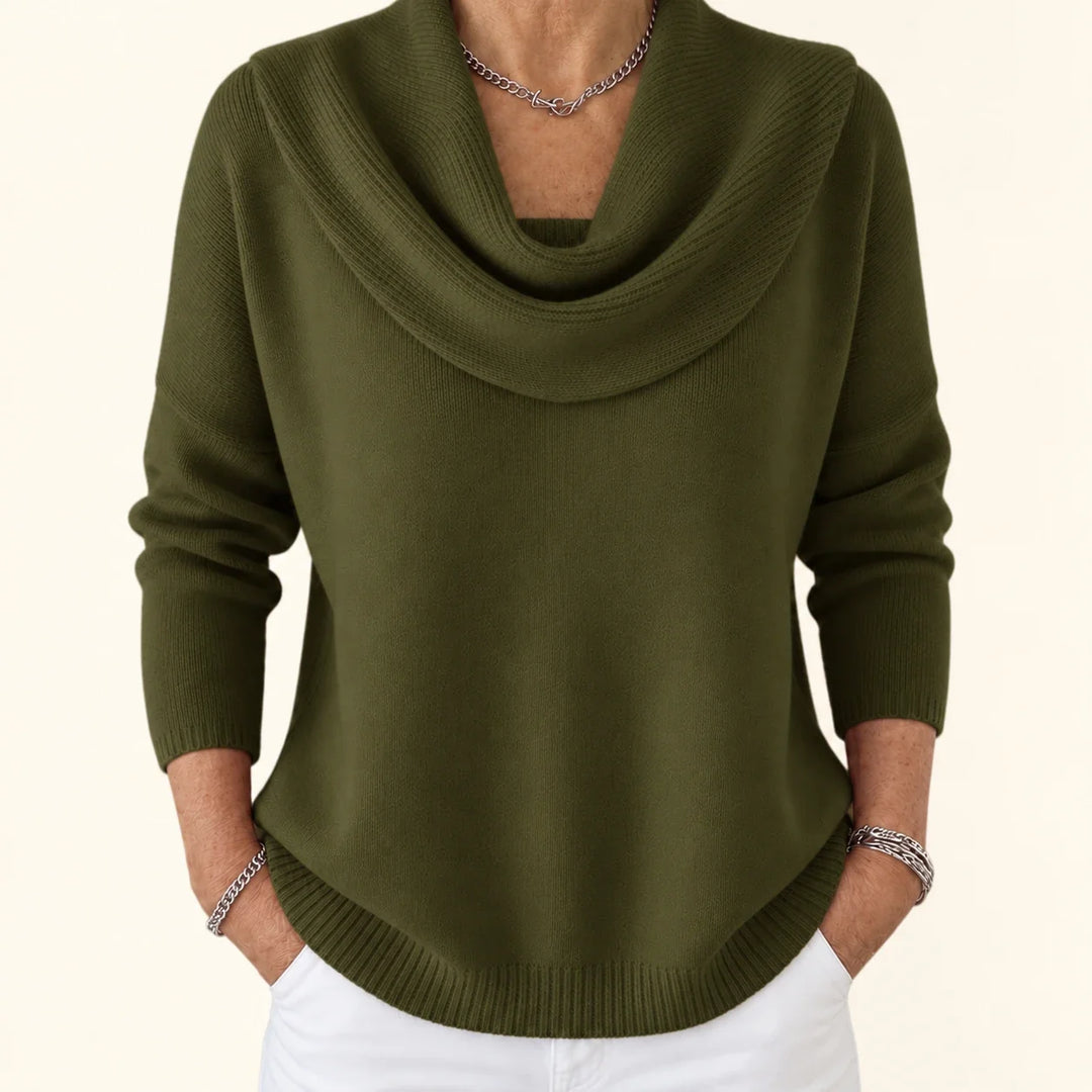 Vionne | Draped Neck Sweater