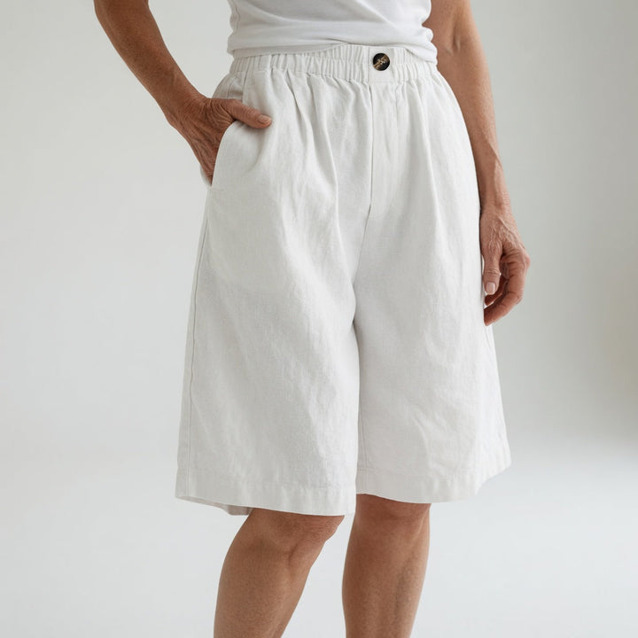 Wandeline™ | Comfortable Summer Natural Elastic Waist Wide Shorts