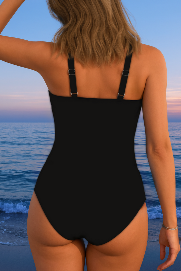 Luxury Cross Swimsuit with Colorful Print