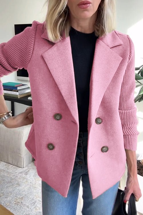 Corvielleen | Elegant Contrast-Sleeve Blazer