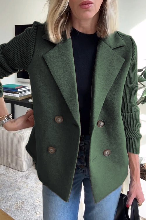 Corvielleen | Elegant Contrast-Sleeve Blazer