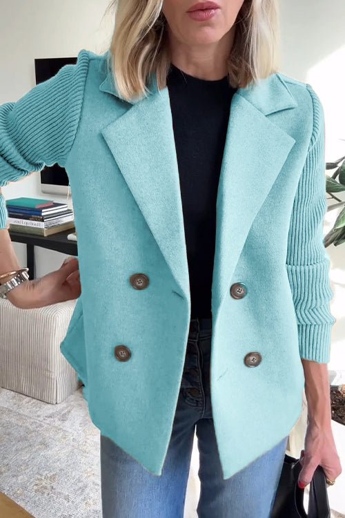 Corvielleen | Elegant Contrast-Sleeve Blazer
