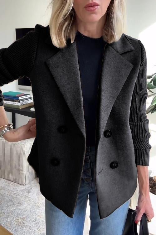 Corvielleen | Elegant Contrast-Sleeve Blazer