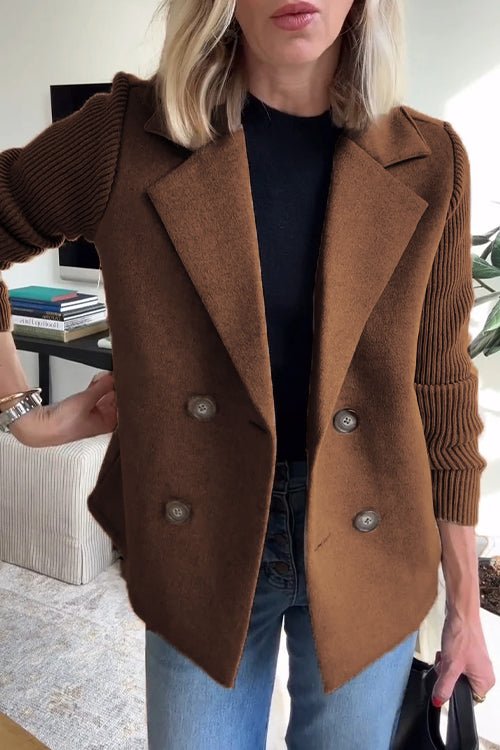 Corvielleen | Elegant Contrast-Sleeve Blazer