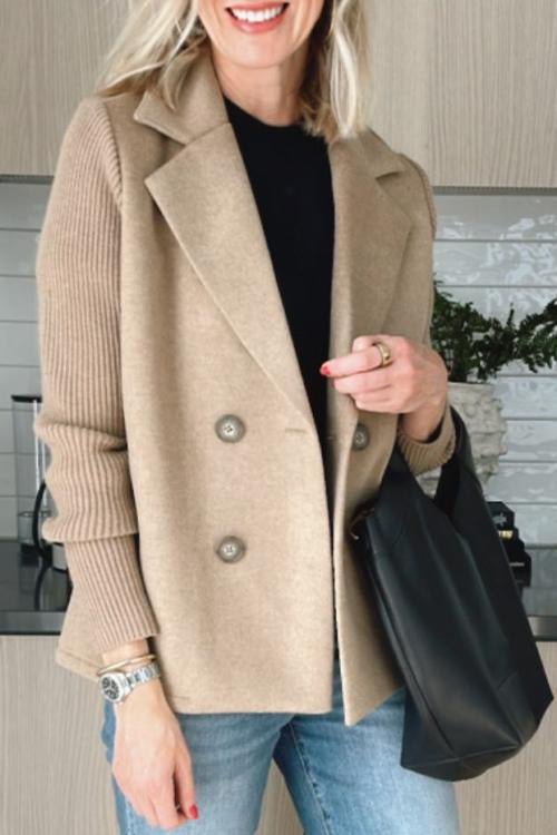 Corvielleen | Elegant Contrast-Sleeve Blazer