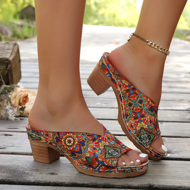 Aurora | High-Heel Slip-On Sandals