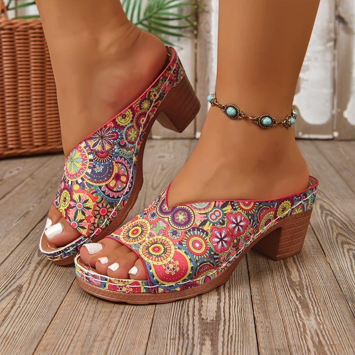 Aurora | High-Heel Slip-On Sandals