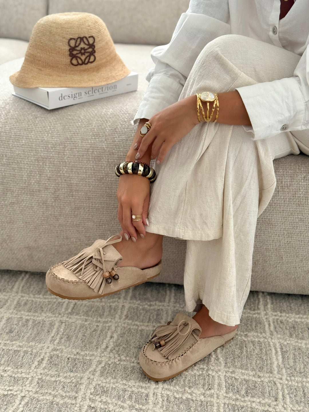 Joan | Taupe Mules