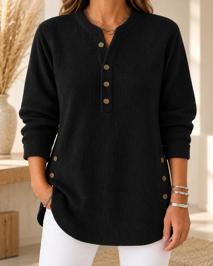 Nives | Buttoned Henley Tunic