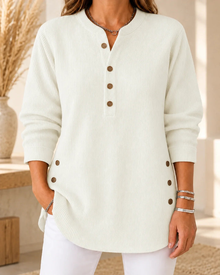 Nives | Buttoned Henley Tunic