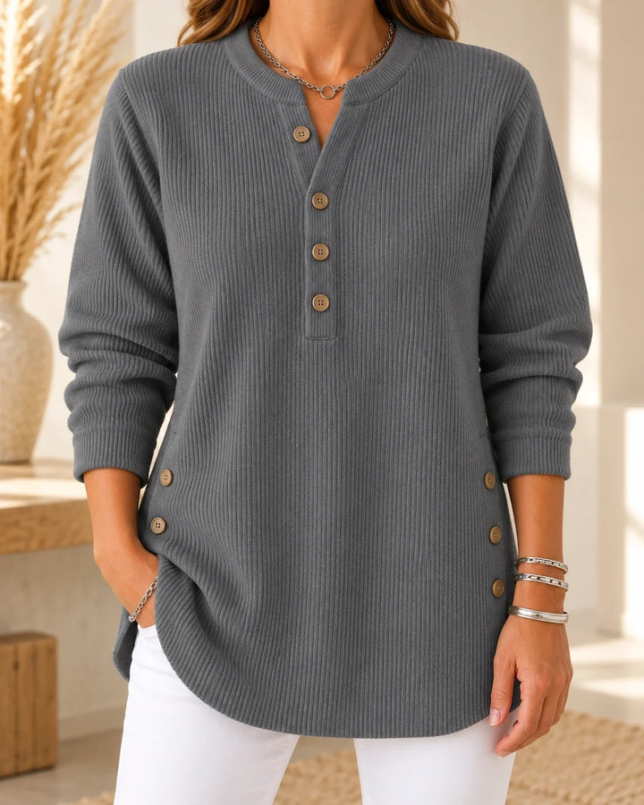 Nives | Buttoned Henley Tunic