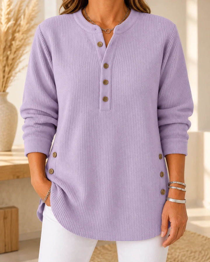 Nives | Buttoned Henley Tunic