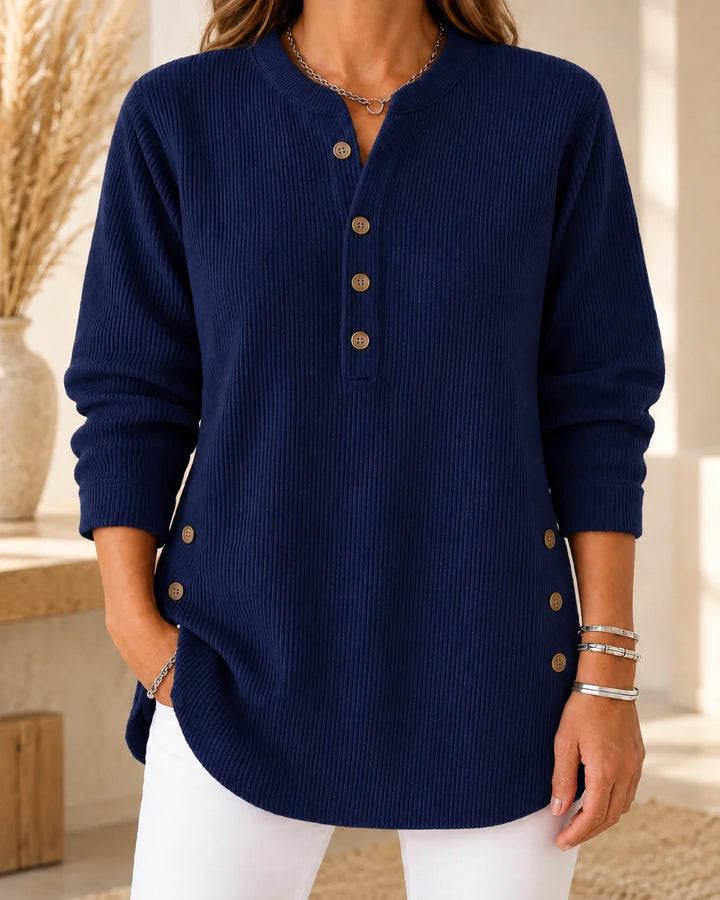 Nives | Buttoned Henley Tunic