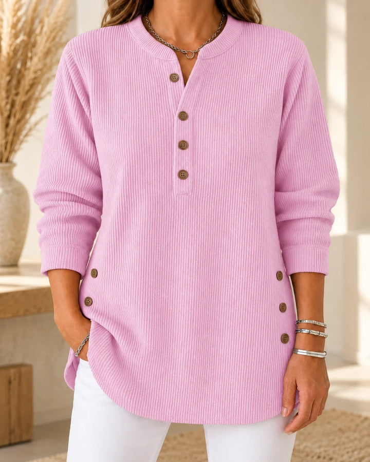 Nives | Buttoned Henley Tunic