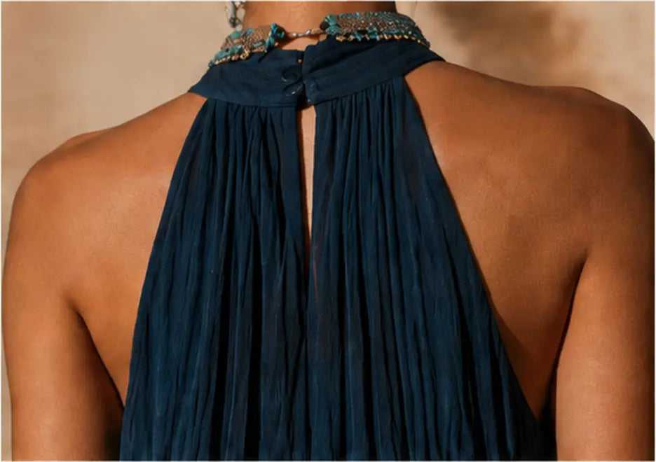 Paula | Long Halter/V Gradient Dress