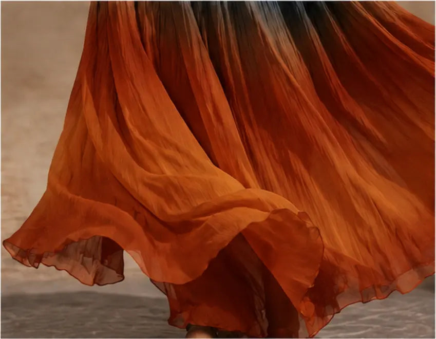 Paula | Long Halter/V Gradient Dress